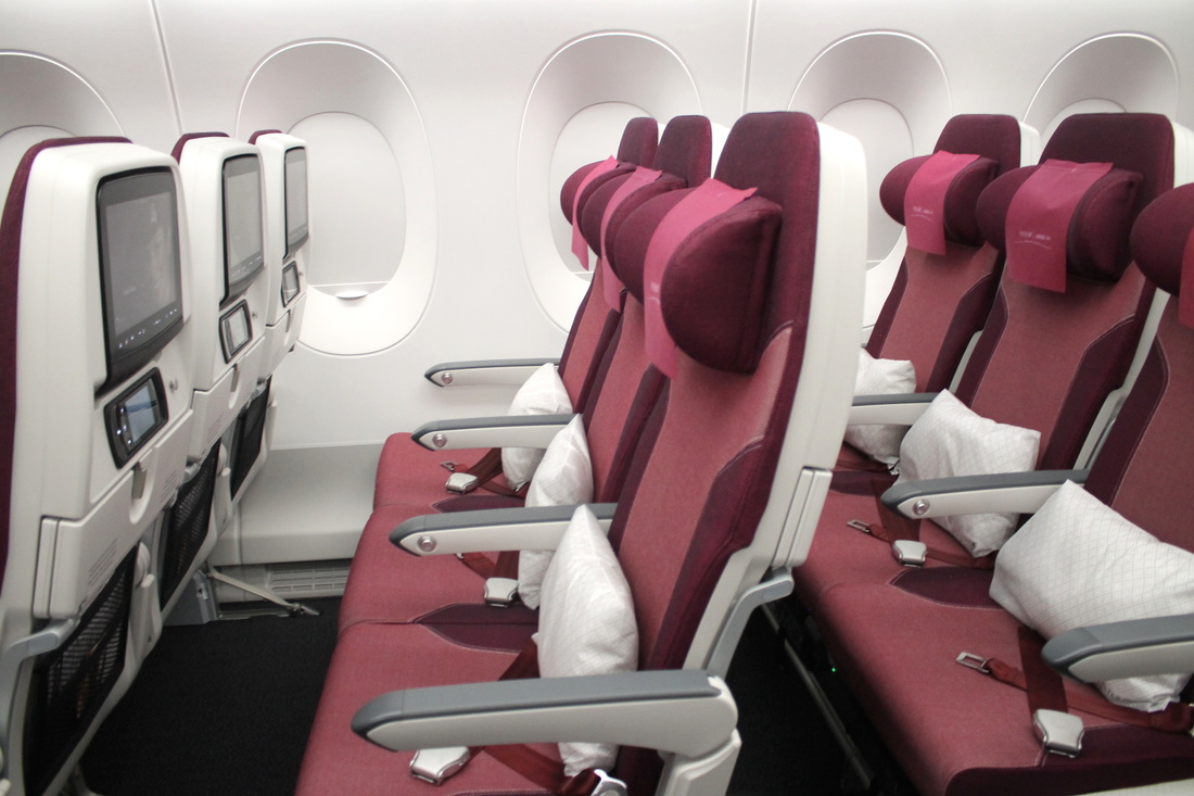 Qatar Airways Economy Class Cabin